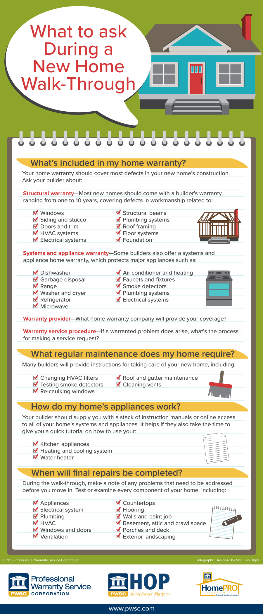 Structural Warranties New Home Walk through