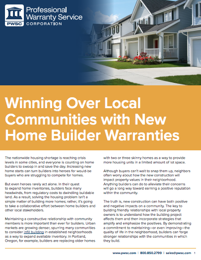 Winning Over Local Communities with New Home Builder Warranties