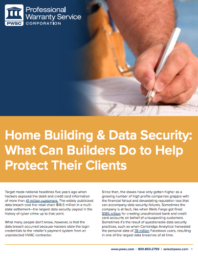 Home Building & Data Security